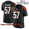 Black Home Embroidered Andre Frazier Cincinnati Bengals #57 Stitched Jersey