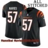 Black Home Embroidered Hannibal Navies Cincinnati Bengals #57 Stitched Jersey