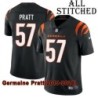 Black Home Embroidered Germaine Pratt Cincinnati Bengals #57 Stitched Jersey
