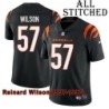 Black Home Embroidered Reinard Wilson Cincinnati Bengals #57 Stitched Jersey