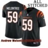 Black Home Embroidered Andrew Melontree Cincinnati Bengals #59 Stitched Jersey
