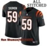 Black Home Embroidered Ron Shumon Cincinnati Bengals #59 Stitched Jersey