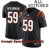 Black Home Embroidered Armegis Spearman Cincinnati Bengals #59 Stitched Jersey