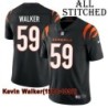 Black Home Embroidered Kevin Walker Cincinnati Bengals #59 Stitched Jersey
