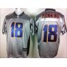 [Rbk,Gray-Shadow]Peyton Manning Football Jersey -Denver #18 Gray Jersey