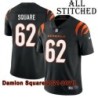 Black Home Embroidered Damion Square Cincinnati Bengals #62 Stitched Jersey
