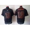 [NEW,Lights-Out]Peyton Manning Football Jersey -Denver #18 Black Jersey