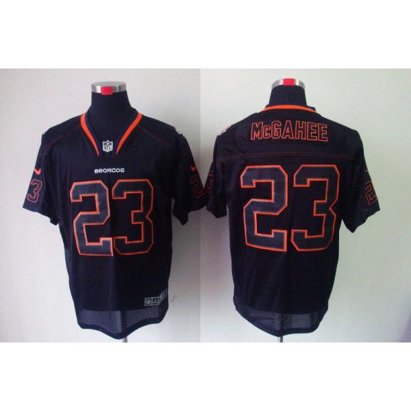 [NEW,Lights-Out]Willis McGahee Football Jersey -Denver #23 Black Jersey