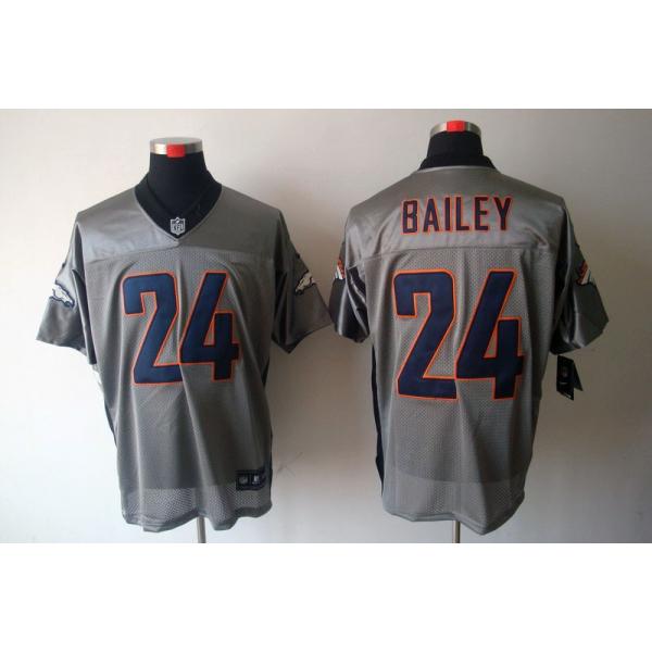 [NEW,Gray-Shadow]Champ Bailey Football Jersey -Denver #24 Gray Jersey