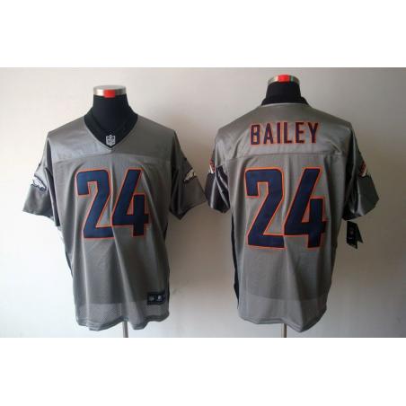 [NEW,Gray-Shadow]Champ Bailey Football Jersey -Denver #24 Gray Jersey