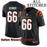 Black Home Embroidered Dalton Risner Cincinnati Bengals #66 Stitched Jersey