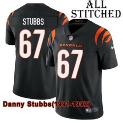 Black Home Embroidered Danny Stubbs Cincinnati Bengals #67 Stitched Jersey
