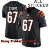 Black Home Embroidered Danny Stubbs Cincinnati Bengals #67 Stitched Jersey