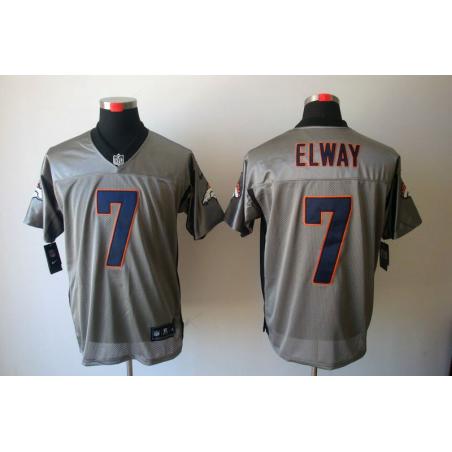 [NEW,Gray-Shadow]John Elway Football Jersey -Denver #7 Gray Jersey
