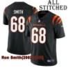 Black Home Embroidered Ron Smith Cincinnati Bengals #68 Stitched Jersey