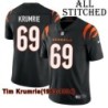 Black Home Embroidered Tim Krumrie Cincinnati Bengals #69 Stitched Jersey
