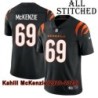 Black Home Embroidered Kahlil McKenzie Cincinnati Bengals #69 Stitched Jersey