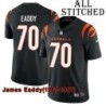 Black Home Embroidered James Eaddy Cincinnati Bengals #70 Stitched Jersey