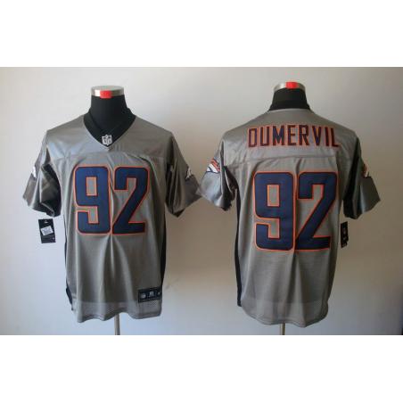 [NEW,Gray-Shadow]Elvis Dumervil Football Jersey -Denver #92 Gray Jersey