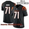 Black Home Embroidered Amarius Mims Cincinnati Bengals #71 Stitched Jersey