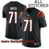 Black Home Embroidered Andre Smith Cincinnati Bengals #71 Stitched Jersey
