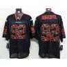 [NEW,Lights-Out with logos]Elvis Dumervil Football Jersey -Denver #92 Black Jersey