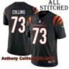 Black Home Embroidered Anthony Collins Cincinnati Bengals #73 Stitched Jersey