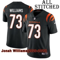 Black Home Embroidered Jonah Williams Cincinnati Bengals #73 Stitched Jersey
