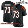 Black Home Embroidered Eric Winston Cincinnati Bengals #73 Stitched Jersey