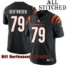 Black Home Embroidered Bill Berthusen Cincinnati Bengals #79 Stitched Jersey