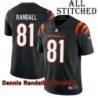 Black Home Embroidered Dennis Randall Cincinnati Bengals #81 Stitched Jersey