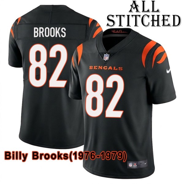 Black Home Embroidered Billy Brooks Cincinnati Bengals #82 Stitched Jersey