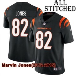 Black Home Embroidered Marvin Jones Cincinnati Bengals #82 Stitched Jersey