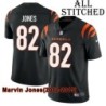 Black Home Embroidered Marvin Jones Cincinnati Bengals #82 Stitched Jersey
