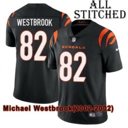 Black Home Embroidered Michael Westbrook Cincinnati Bengals #82 Stitched Jersey