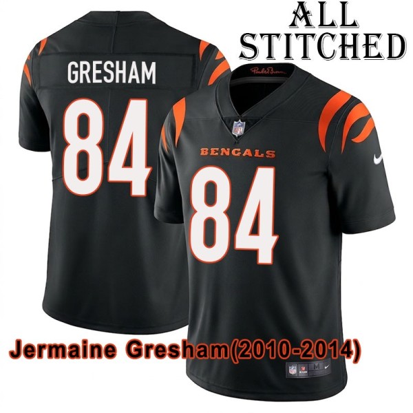Black Home Embroidered Jermaine Gresham Cincinnati Bengals #84 Stitched Jersey