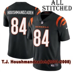 Black Home Embroidered T.J. Houshmandzadeh Cincinnati Bengals #84 Stitched Jersey