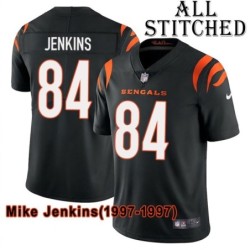Black Home Embroidered Mike Jenkins Cincinnati Bengals #84 Stitched Jersey