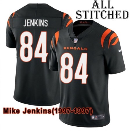 Black Home Embroidered Mike Jenkins Cincinnati Bengals #84 Stitched Jersey