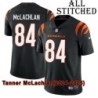 Black Home Embroidered Tanner McLachlan Cincinnati Bengals #84 Stitched Jersey