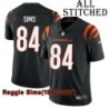 Black Home Embroidered Reggie Sims Cincinnati Bengals #84 Stitched Jersey