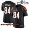 Black Home Embroidered Milt Stegall Cincinnati Bengals #84 Stitched Jersey