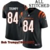 Black Home Embroidered Bob Trumpy Cincinnati Bengals #84 Stitched Jersey