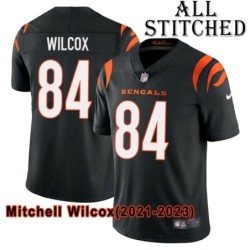 Black Home Embroidered Mitchell Wilcox Cincinnati Bengals #84 Stitched Jersey