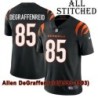 Black Home Embroidered Allen DeGraffenreid Cincinnati Bengals #85 Stitched Jersey