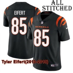 Black Home Embroidered Tyler Eifert Cincinnati Bengals #85 Stitched Jersey