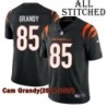 Black Home Embroidered Cam Grandy Cincinnati Bengals #85 Stitched Jersey