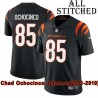 Black Home Embroidered Chad Johnson Cincinnati Bengals #85 Stitched Jersey