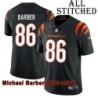 Black Home Embroidered Michael Barber Cincinnati Bengals #86 Stitched Jersey