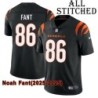 Black Home Embroidered Noah Fant Cincinnati Bengals #86 Stitched Jersey
